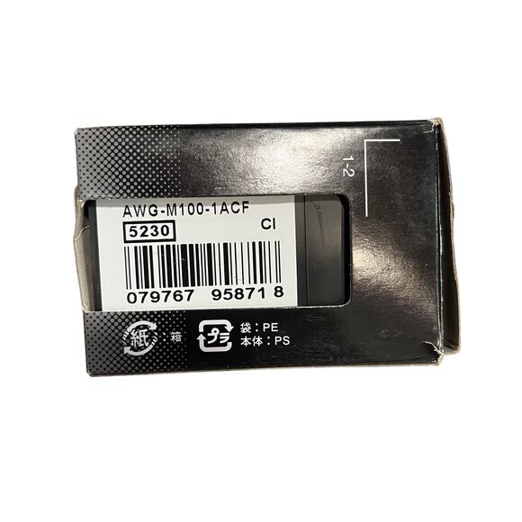 G-SHOCK Casio Men's Watch Black AWG-M100 1ACF Solar Analog-Digital Radio NIB - Picture 3 of 4